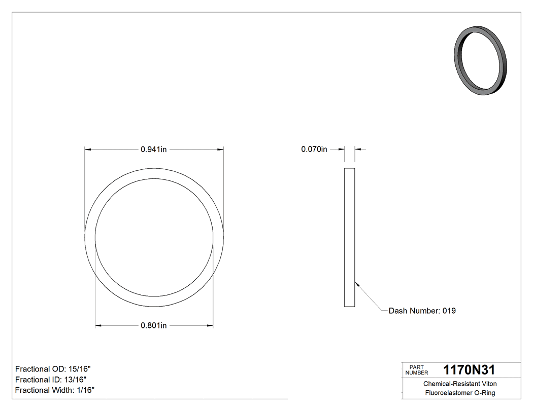 Technical drawing - 1170N31